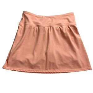 Real Essentials Women Peach Coral Active Athletic Skort Built-in Shorts Medium